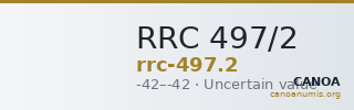 RRC 497/2 — CANOA