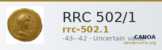 RRC 502/1 — CANOA