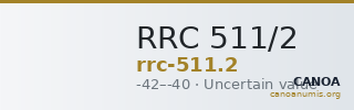 RRC 511/2 — CANOA