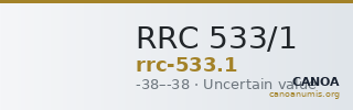 RRC 533/1 — CANOA