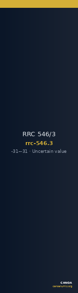 RRC 546/3 — CANOA