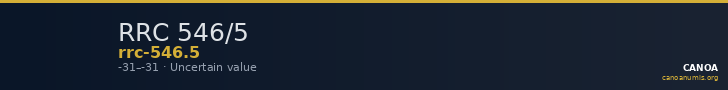 RRC 546/5 — CANOA