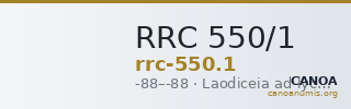 RRC 550/1 — CANOA