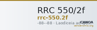 RRC 550/2f — CANOA