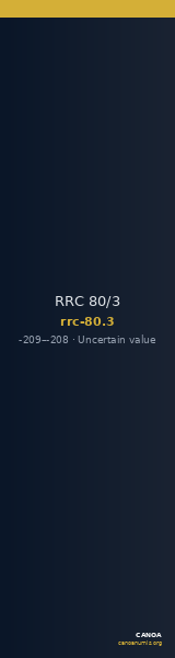 RRC 80/3 — CANOA
