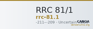 RRC 81/1 — CANOA