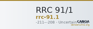RRC 91/1 — CANOA
