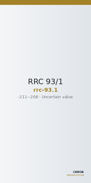 RRC 93/1 — CANOA