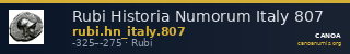 Rubi Historia Numorum Italy 807 — CANOA