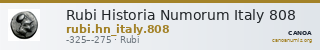 Rubi Historia Numorum Italy 808 — CANOA