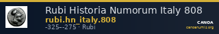 Rubi Historia Numorum Italy 808 — CANOA