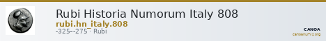 Rubi Historia Numorum Italy 808 — CANOA