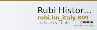 Rubi Historia Numorum Italy 809 — CANOA
