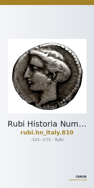 Rubi Historia Numorum Italy 810 — CANOA