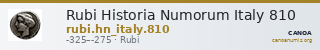 Rubi Historia Numorum Italy 810 — CANOA