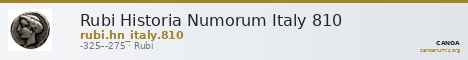Rubi Historia Numorum Italy 810 — CANOA
