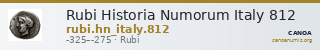 Rubi Historia Numorum Italy 812 — CANOA