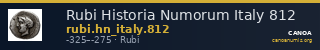 Rubi Historia Numorum Italy 812 — CANOA