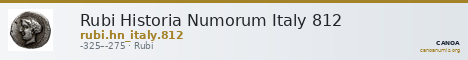 Rubi Historia Numorum Italy 812 — CANOA