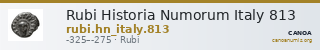 Rubi Historia Numorum Italy 813 — CANOA