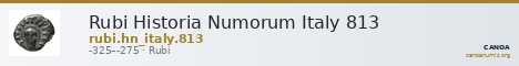 Rubi Historia Numorum Italy 813 — CANOA