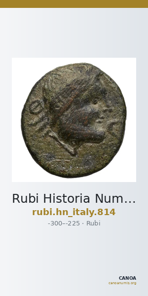 Rubi Historia Numorum Italy 814 — CANOA