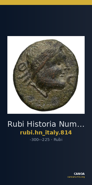 Rubi Historia Numorum Italy 814 — CANOA