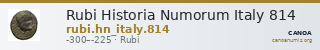 Rubi Historia Numorum Italy 814 — CANOA
