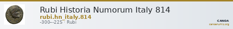 Rubi Historia Numorum Italy 814 — CANOA