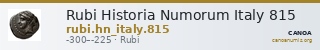 Rubi Historia Numorum Italy 815 — CANOA