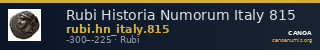 Rubi Historia Numorum Italy 815 — CANOA