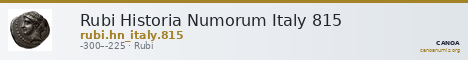 Rubi Historia Numorum Italy 815 — CANOA