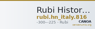Rubi Historia Numorum Italy 816 — CANOA