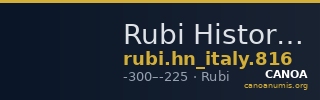 Rubi Historia Numorum Italy 816 — CANOA