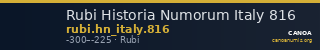 Rubi Historia Numorum Italy 816 — CANOA
