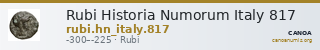 Rubi Historia Numorum Italy 817 — CANOA