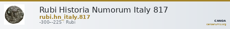 Rubi Historia Numorum Italy 817 — CANOA