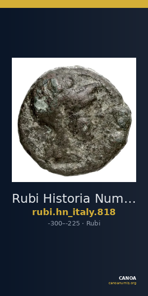Rubi Historia Numorum Italy 818 — CANOA