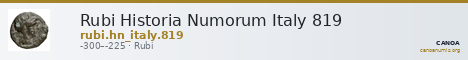 Rubi Historia Numorum Italy 819 — CANOA
