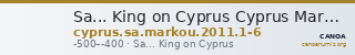 Sa... King on Cyprus Cyprus Markou 2011 1-6 — CANOA