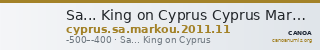 Sa... King on Cyprus Cyprus Markou 2011 11 — CANOA
