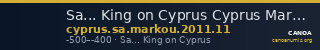 Sa... King on Cyprus Cyprus Markou 2011 11 — CANOA