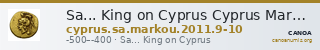 Sa... King on Cyprus Cyprus Markou 2011 9-10 — CANOA