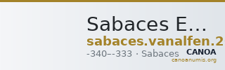 Sabaces Egypt van Alfen 2002 V "Sabakes" fractional coinage type 1 — CANOA
