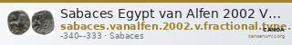 Sabaces Egypt van Alfen 2002 V "Sabakes" fractional coinage type 2 — CANOA