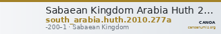 Sabaean Kingdom Arabia Huth 2010 277a — CANOA