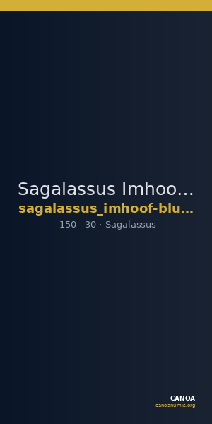 Sagalassus Imhoof-Blumer 1901-2 p. 391, 1 — CANOA
