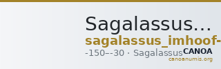 Sagalassus Imhoof-Blumer 1908 192, 1 — CANOA