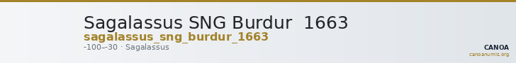 Sagalassus SNG Burdur  1663 — CANOA