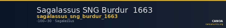 Sagalassus SNG Burdur  1663 — CANOA